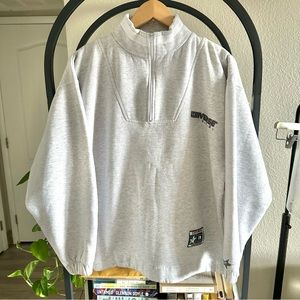 Vintage 90’s Converse Pullover Quarter Zip Warm Sweatshirt  Size L